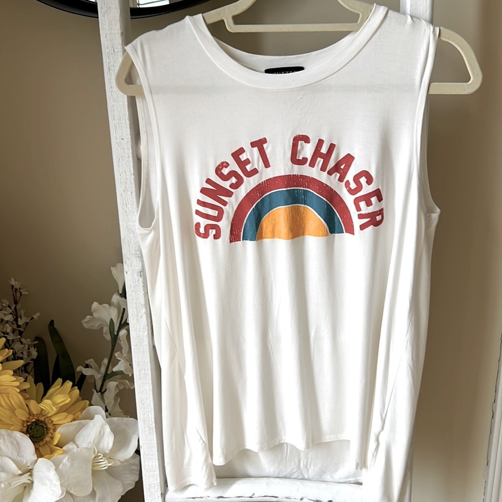 Zutter Oversized Graphic Muscle Tee.  Size Small